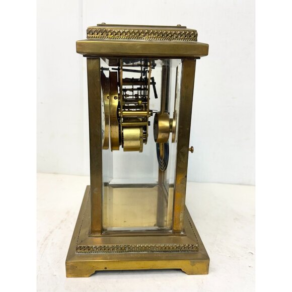 Antique Seth Thomas Crystal Regulator Mantle Clock - Picture 4 of 13